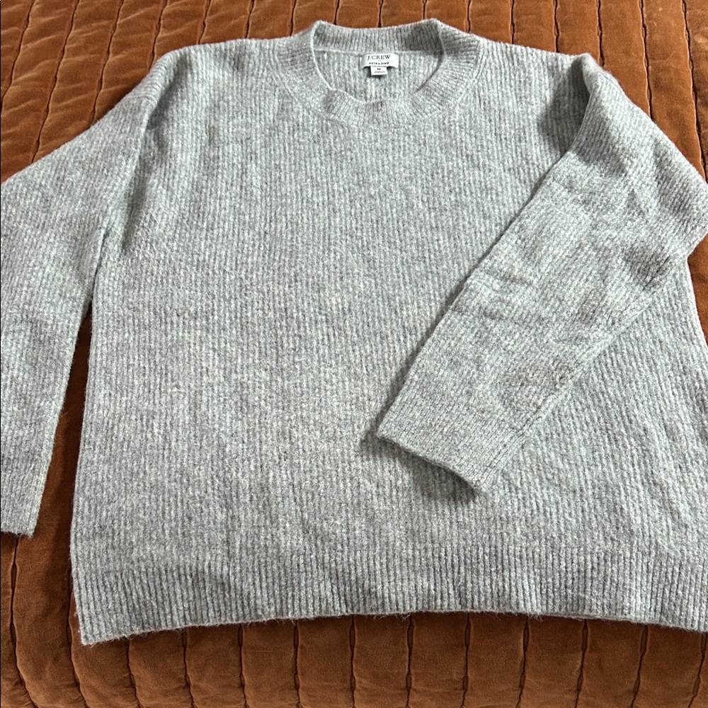 J. Crew Light Gray Crewneck Sweater